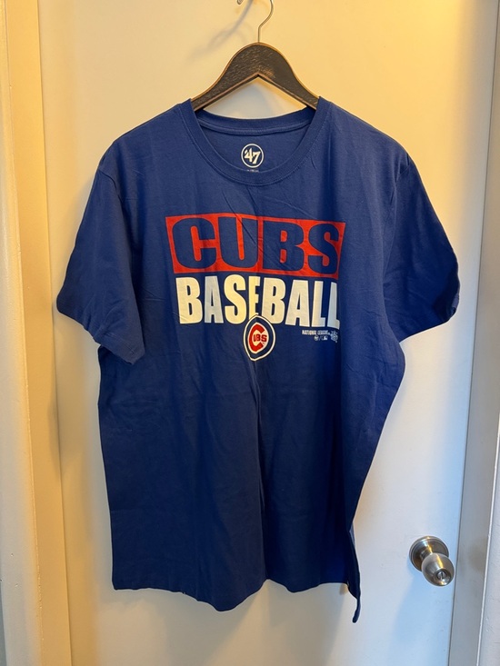 47 Other - 47 Brand Chicago Cubs Royal Blue T-Shirt with Red and White Graphic